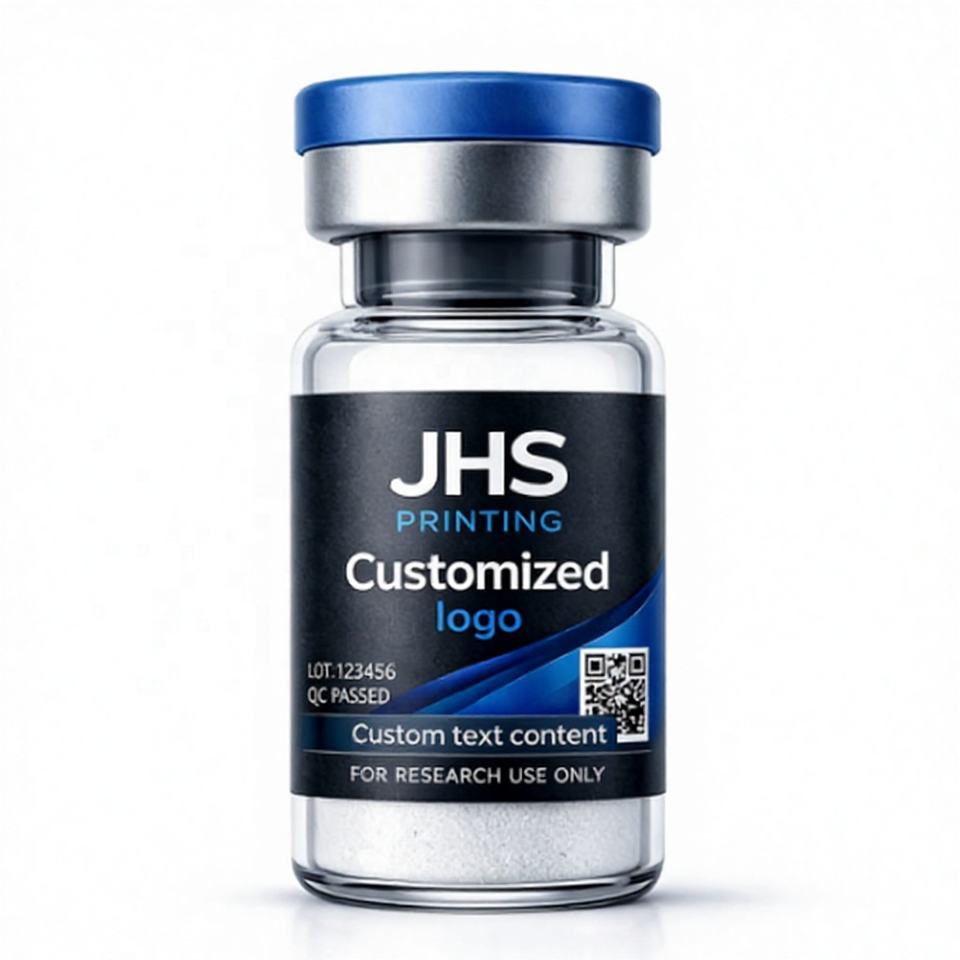 3ml 5ml 10ml Peptide Powder BOPP Roll Glossy Labels Stickers Personalized for Glass VialPackaging Spot UV Holographic Vinyl