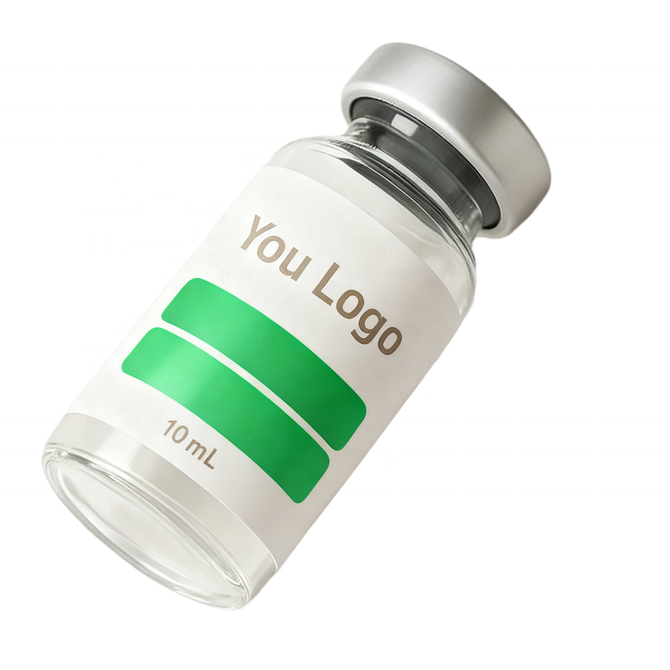 Biodegradable BOPP 3ml 5ml 10ml Labels Stickers Peptiede Personalized Vial Flat Packaging Spot UV Hologram Vinyl