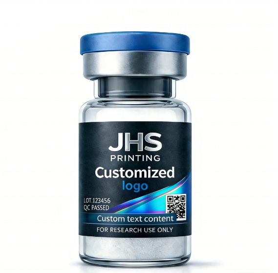 Custom 3 ml 5ml 10ml High-Tack Label Vial Vinyl Peptide Stickers Waterproof UV Printed Personalized Logo Oil Proof Holographic