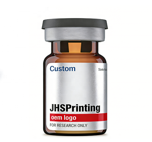 Custom 3ml 5ml 10mResearch Chemicals Holographic Security Adhesive Peptide Labels for Vial Bottles Oil Proof BOPP Stickers