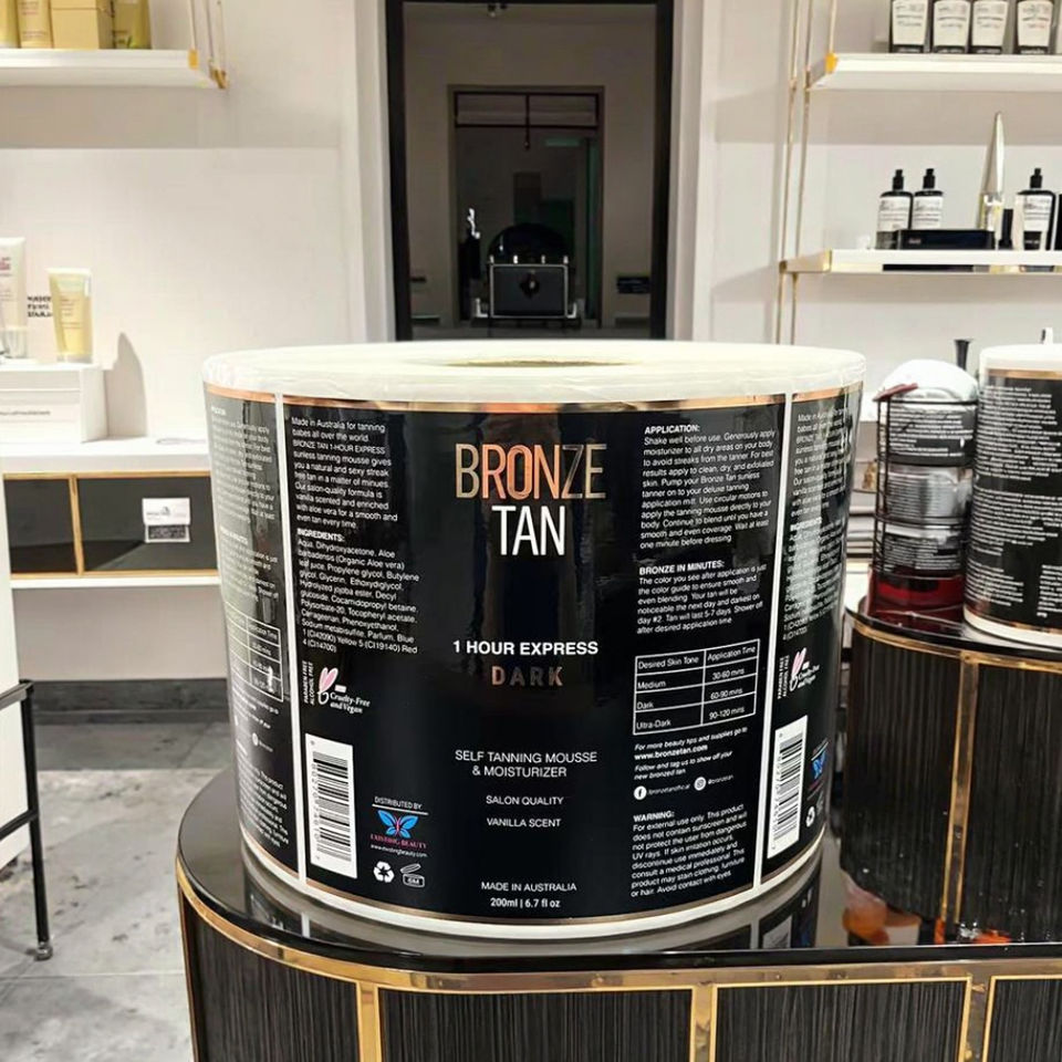 Custom Cosmetics Product Logo Bottle Holograms Etiqueta AdhesivaLabels Vinyl Sticker Adhesive Print Waterproof Packaging Labels