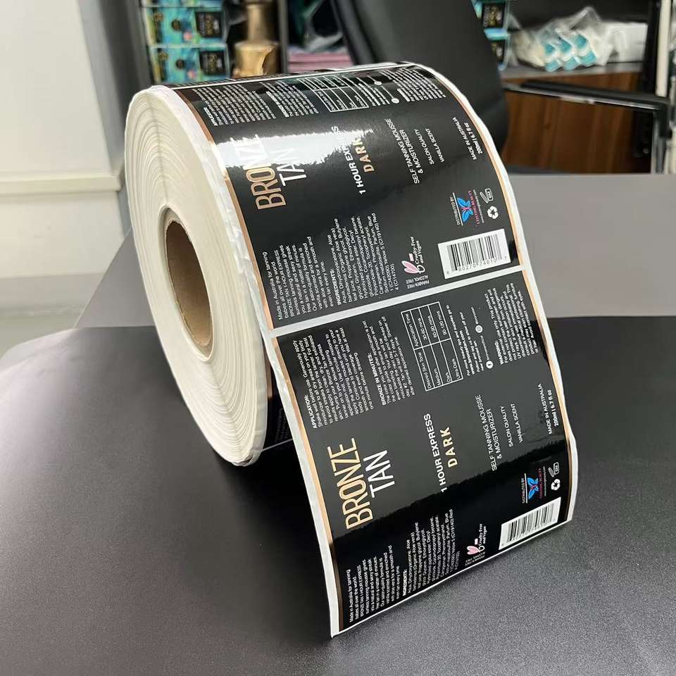 Custom Cosmetics Product Logo Bottle Paper Packaging Labels Holograms Vinyl Foil Gold Sticker Adhesive Printing Waterproof Label