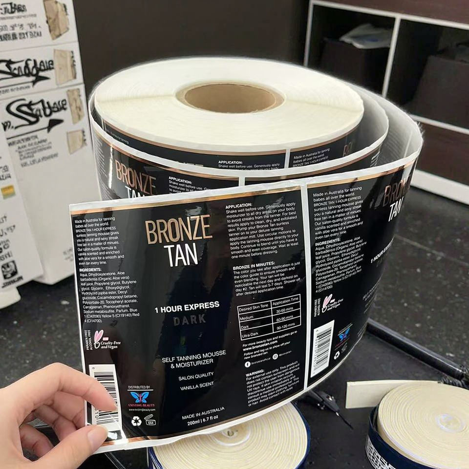 Custom Cosmetics Product Logo Bottle Holograms Etiqueta AdhesivaLabels Vinyl Sticker Adhesive Print Waterproof Packaging Labels