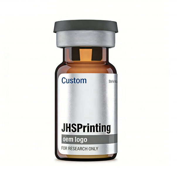 Custom logo PET 3ml 5ml 10ml Labels Peptide Stickers Personalized Vial Flat Packaging Spot UV Hologram Vinyl