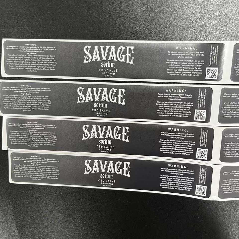 Custom Synthetic Paper Self-Adhesive Logo Vinyl Stickers Embossed UV Waterproof Printing for Healthcare Medicine Holographic