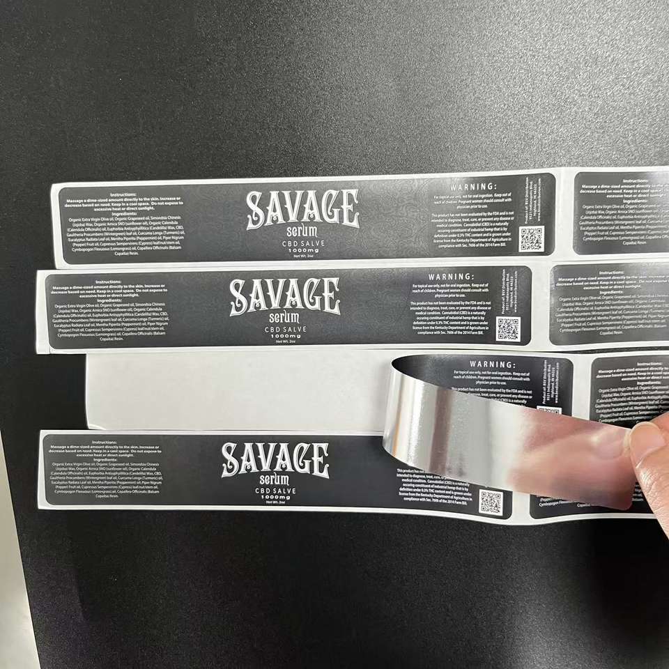 Custom Synthetic Paper Self-Adhesive Logo Vinyl Stickers Embossed UV Waterproof Printing for Healthcare Medicine Holographic