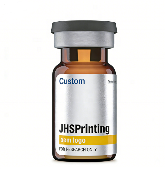 CustomSilver Film Vials Private Label Packaging Waterproof Self Adhesive Small Bottle Stickers Peptide