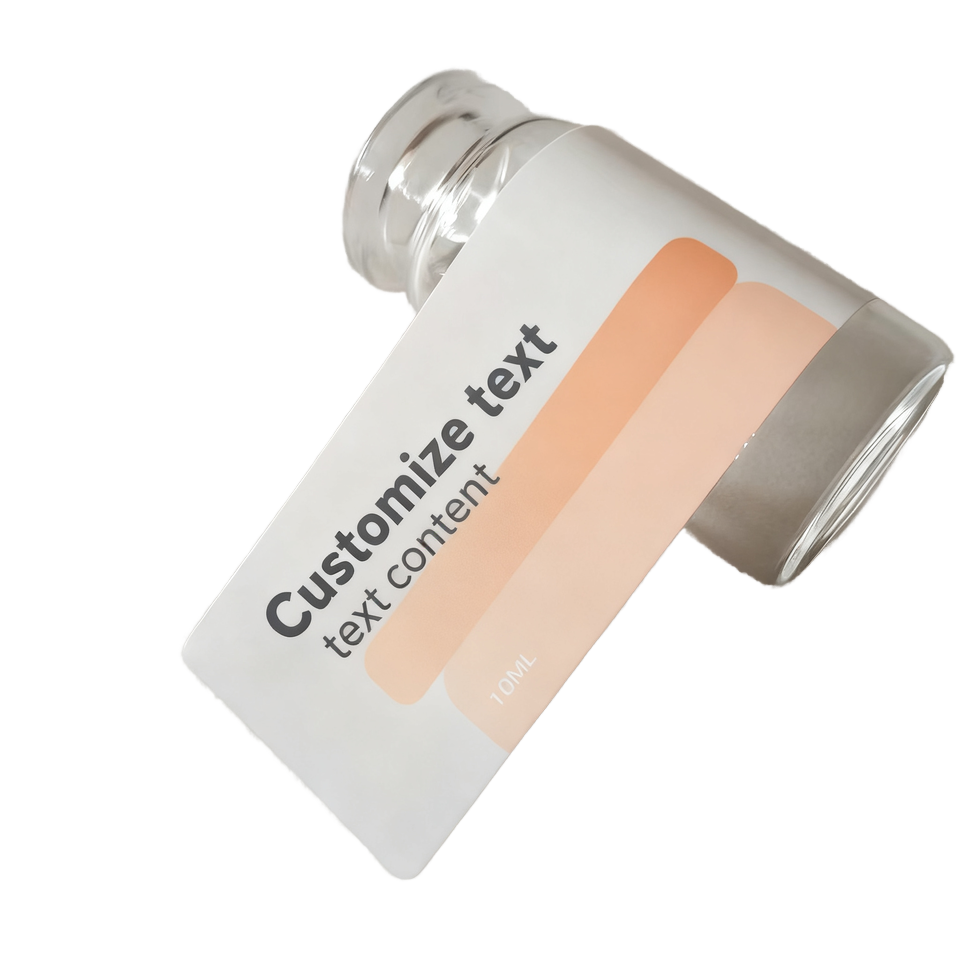 Holographic 3ml 5ml 7ml 10ml Vial Waterproof Oil Proof S Bottle Labels BOPP Vinyl Stickers Self-Adhesive Custom Shapes