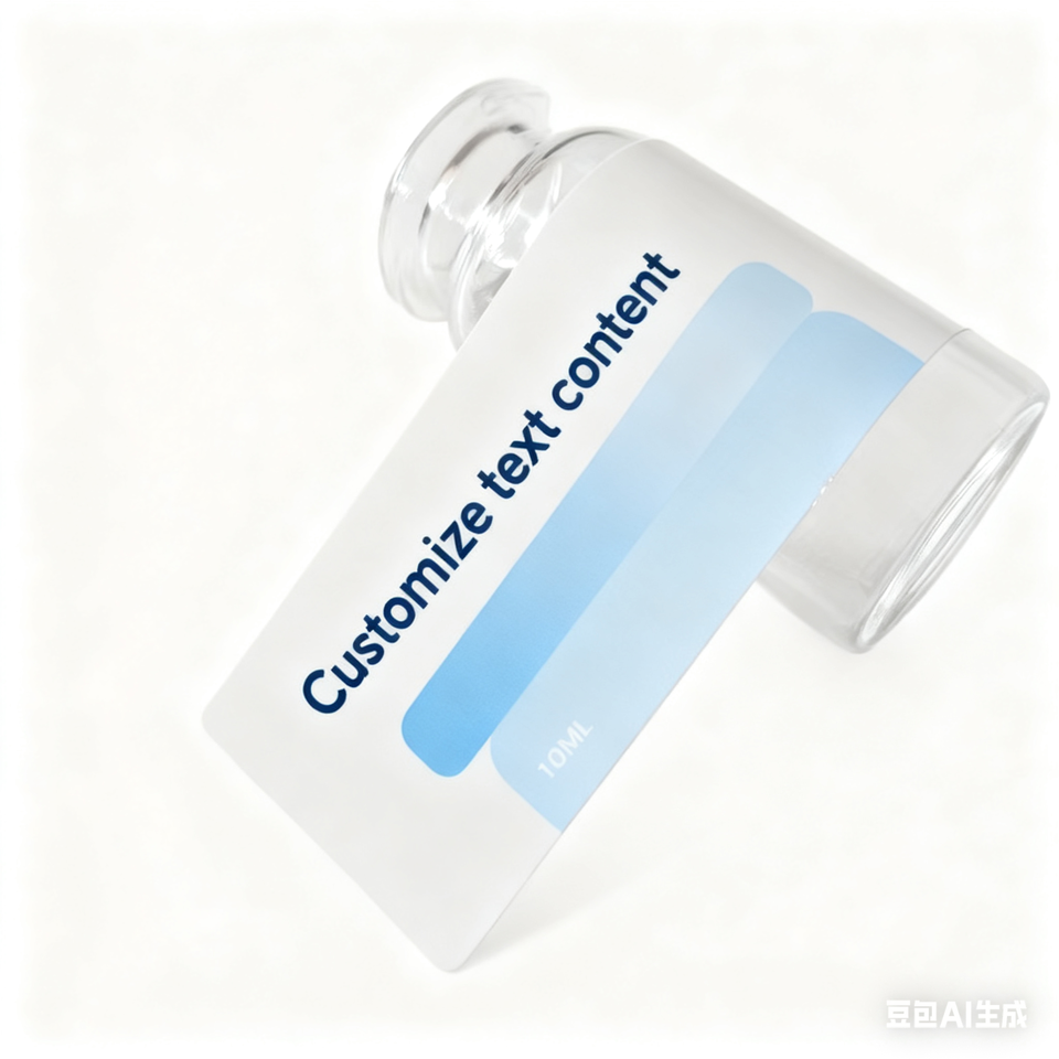 Holographic 3ml 5ml 7ml 10ml Vial Waterproof Oil Proof S Bottle Labels BOPP Vinyl Stickers Self-Adhesive Custom Shapes