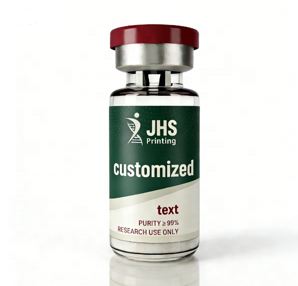 Medical Grade Peptide PET 3ml 5ml 10ml Labels Peptide Stickers Personalized Vial Flat Packaging Spot UV Hologram Vinyl