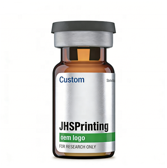 Peptide Spot UV 3ml 5ml 10ml Custom Holographic OilProof Label Sticker Vial Labels Vinyl Stickers Research Bio Labels