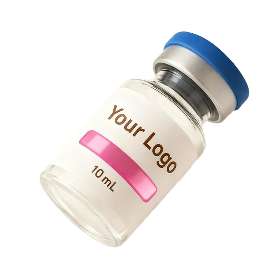 Personalized Pharmacy Vial Flat Packaging Spot UV Holographic Vinyl BOPP Peptide Labels Liquid Medicine Stickers