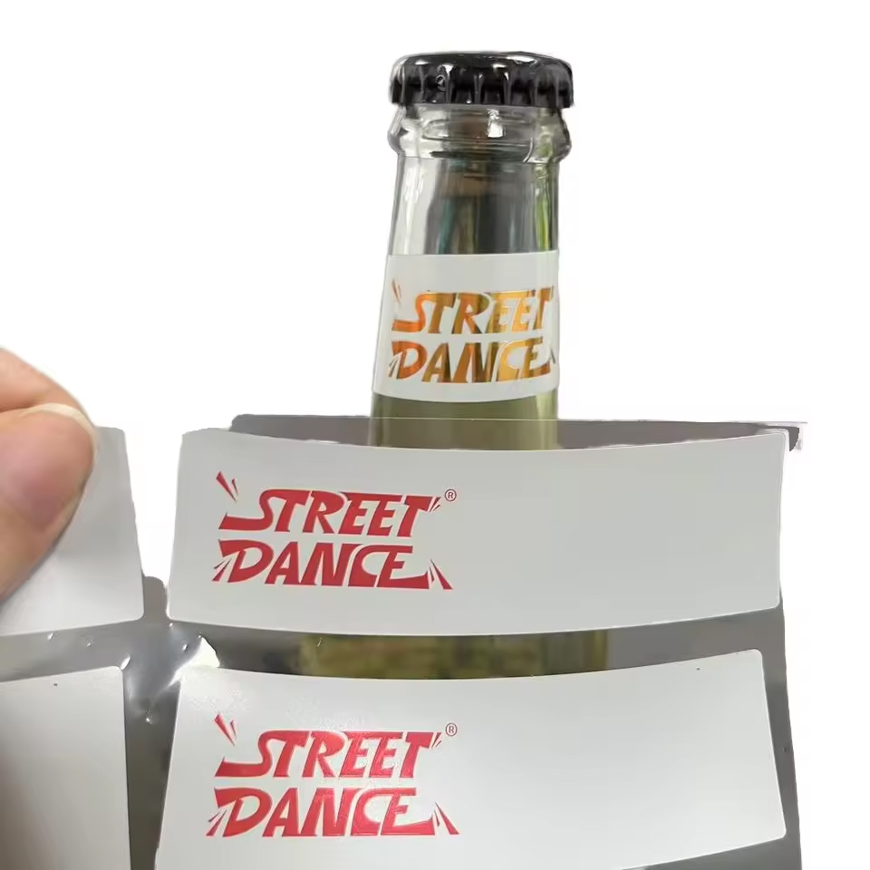 Custom Classical Design Silver Foil Stamping Embossed Raised Printed UV Adhesive Wine Labels Holographic Roll Label Pet Food