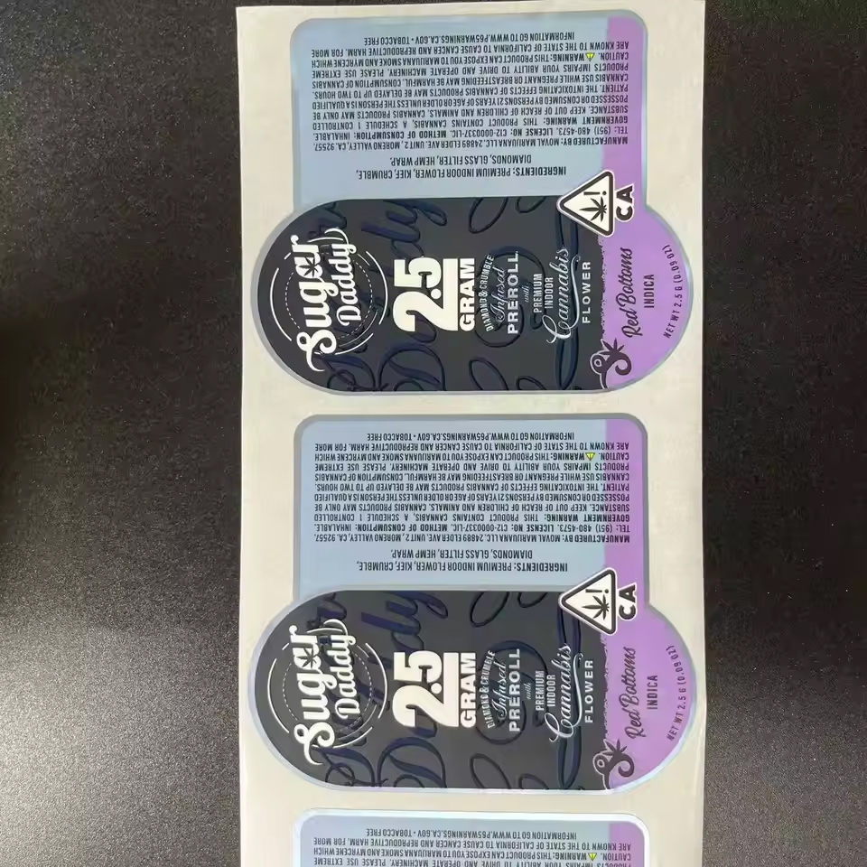 Holographic Waterproof Color Printed Vinyl Stickers with Custom Shapes Snus Label Snus Stickers Vial Labels for test Cypionate