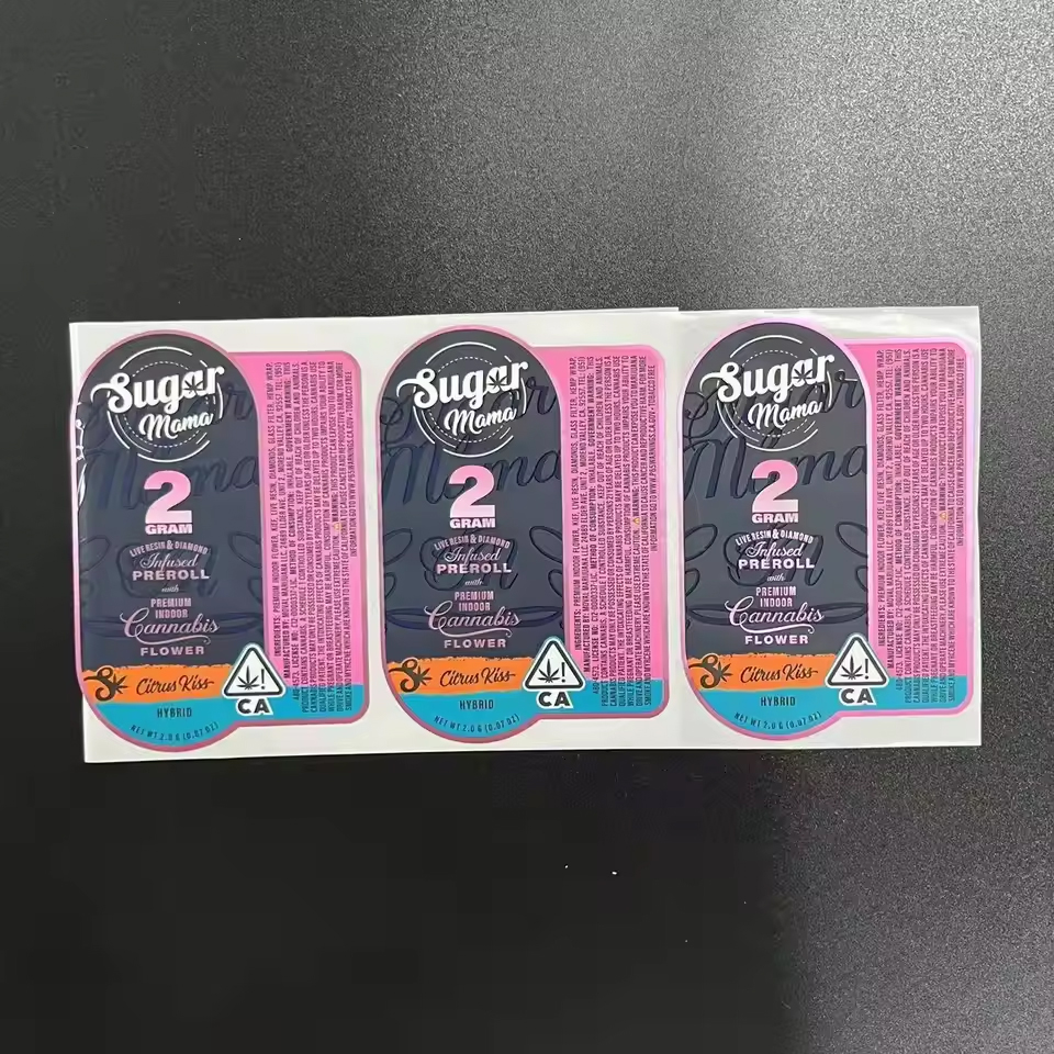 Custom Glossy Surface Finish Waterproof Adhesive Roll Vinyl Sticker Snus Label Snus Stickers Vial Labels for test Cypionate