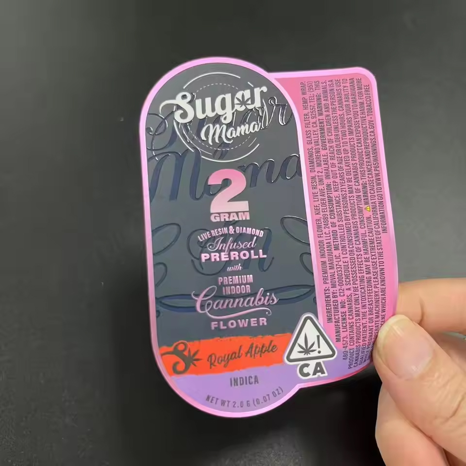 Custom Glossy Surface Finish Waterproof Adhesive Roll Vinyl Sticker Snus Label Snus Stickers Vial Labels for test Cypionate