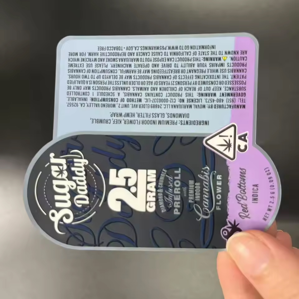 logo Brand Glossy Coated Film PET BOPP PVC PE Waterproof Snus Label Snus Stickers Vial Labels for test Cypionate Vinyl Sticker