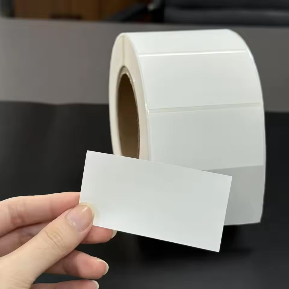 Customizable 50x25mm Direct Thermal Adhesive Barcode Sticker 2"x1" Heat Sensitive Packaging Label Thermal Labels on Paper Roll