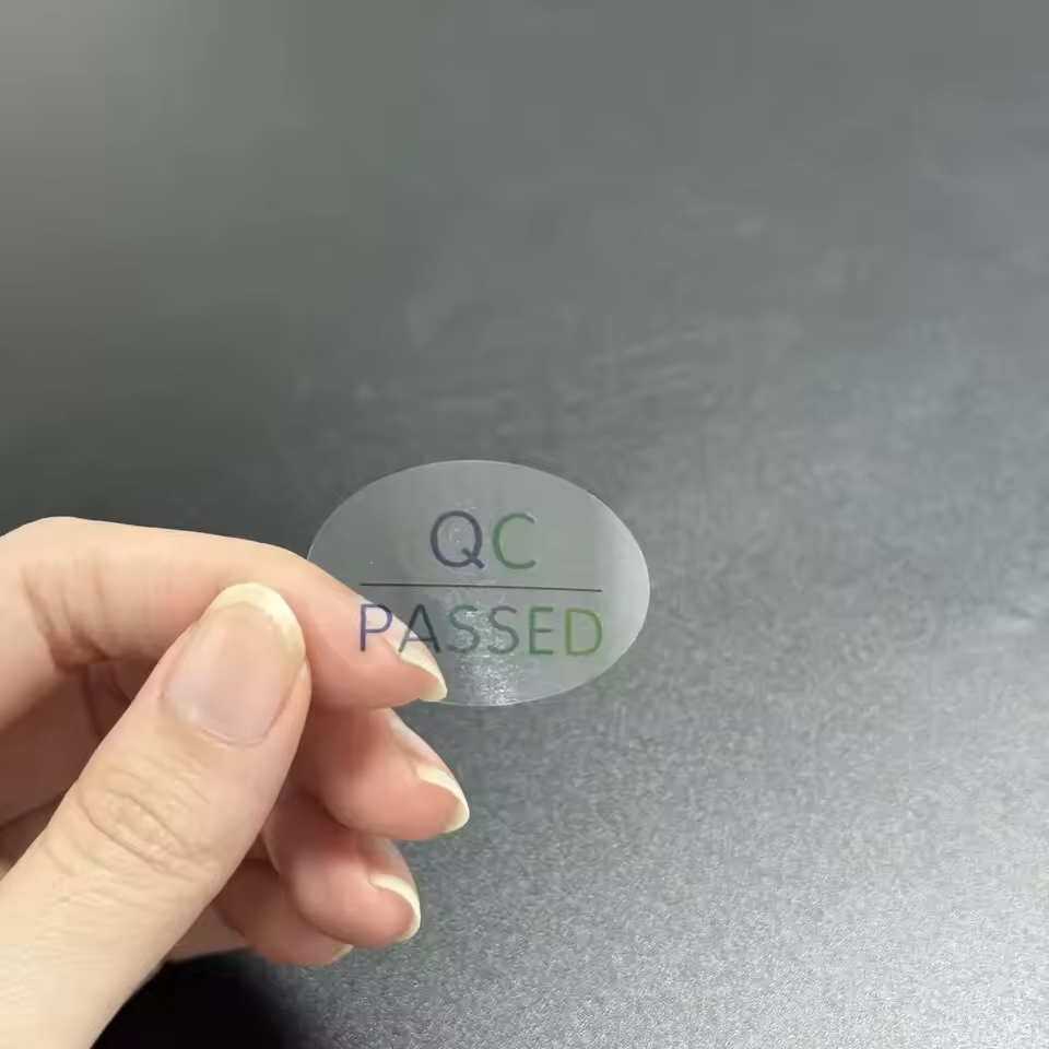 Custom Oil Proof Food Grade Thermal Printed Adhesive Vinyl Sticker Labels 1inch Core Diameter BOPP Material Sticker Roll