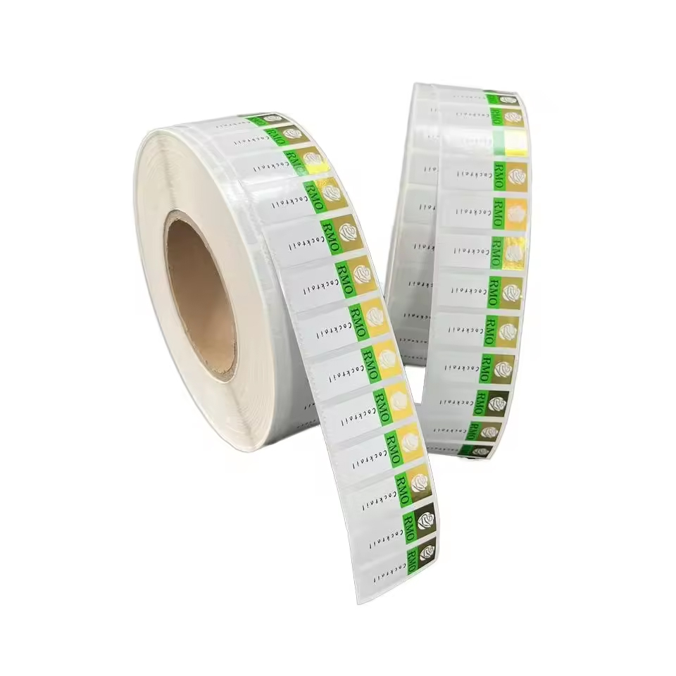 High Glossy Oilproof Silver Foil Stamping Embossed Raised Printed Spot UV Adhesive Wine Labels Custom Roll Label Vinyl Sticker