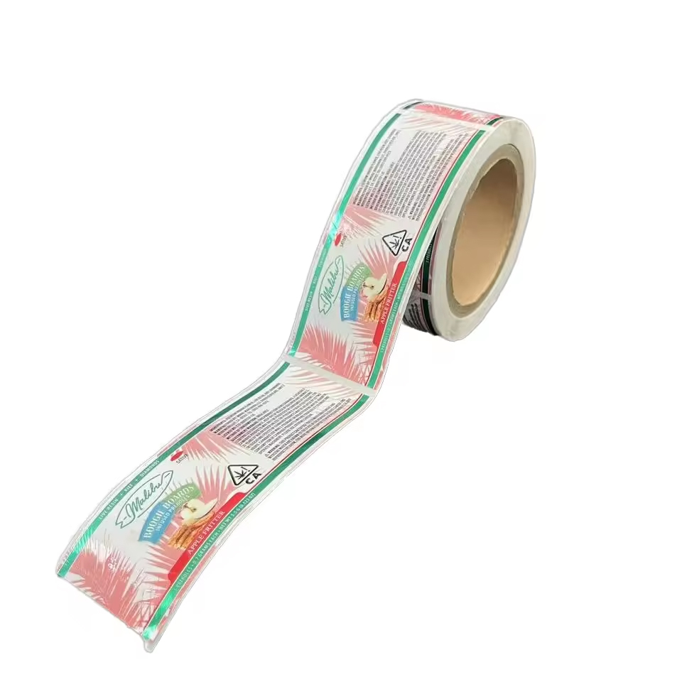 Glossy PET BOPP PVC PE Waterproof Color Printed LabelsSticker Spot UV Adhesive Roll Label Vinyl Sticker for Craft Oil Proof Use
