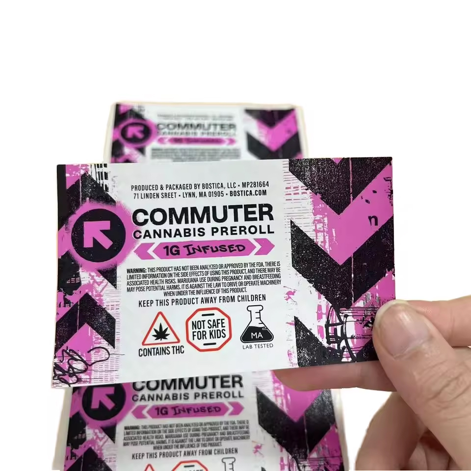 Design Service Coated Film Embossed Oil Proof Spot UV Adhesive Private Label logo Custom Roll Label Logo Vinyl Sticker