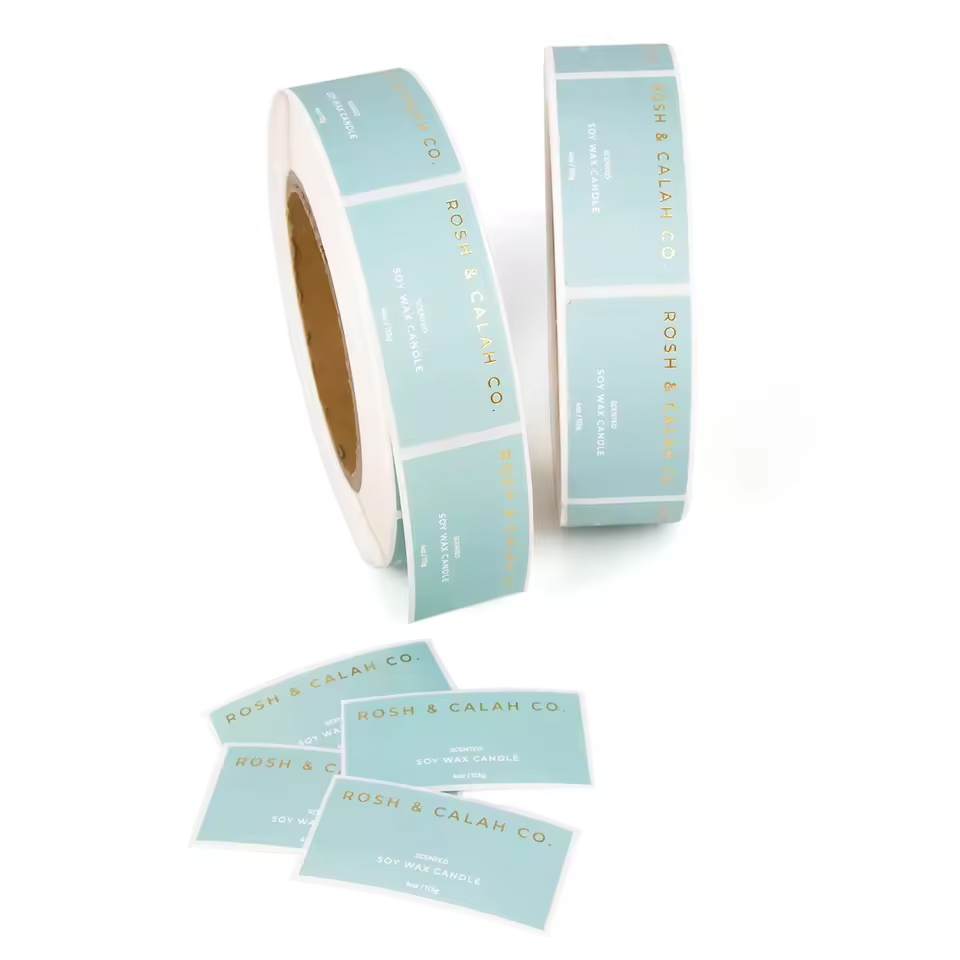 Matte Black Coated Film Embossed PET BOPP PVC PE Spot UV Adhesive Labels Custom Roll Label Logo Vinyl Sticker