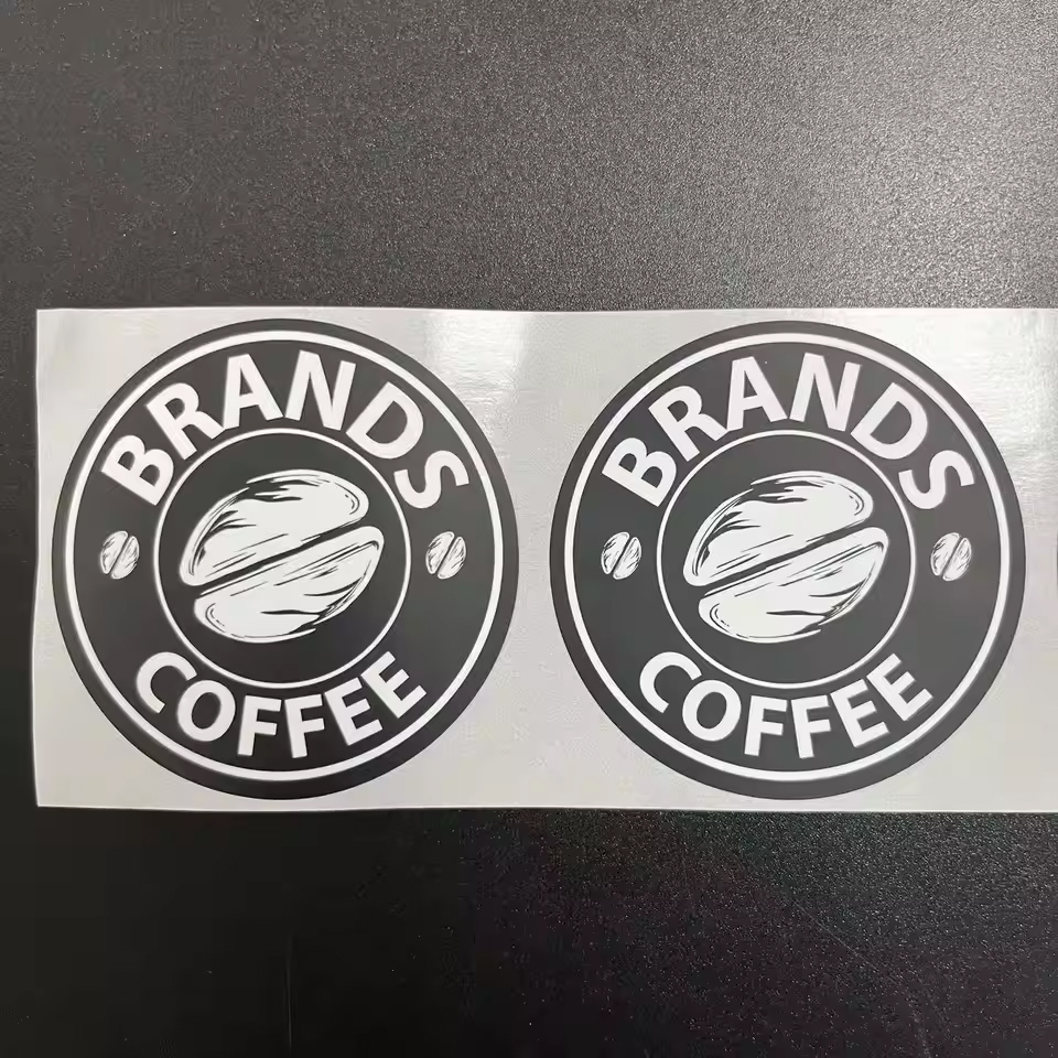 Cafe Use Custom Waterproof Self Adhesive Logo Printing Circle Label Round Sticker Pegatinas Etiqueta Adhesiva for Coffee Cup