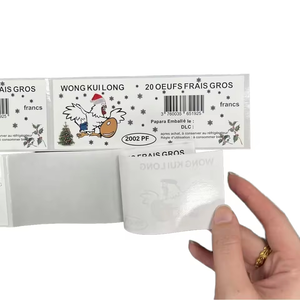 Factory Custom Printing Private Packaging Adhesive Paper Egg Tray Label Sticker