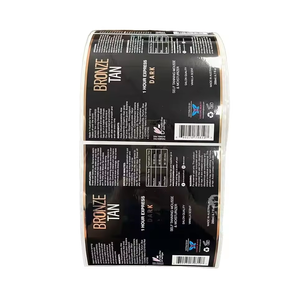 High-Tack PET BOPP PVC PE Waterproof Labels Sticker Holographic Oil-Proof UV Adhesive Roll Vinyl Sticker for Gift Box