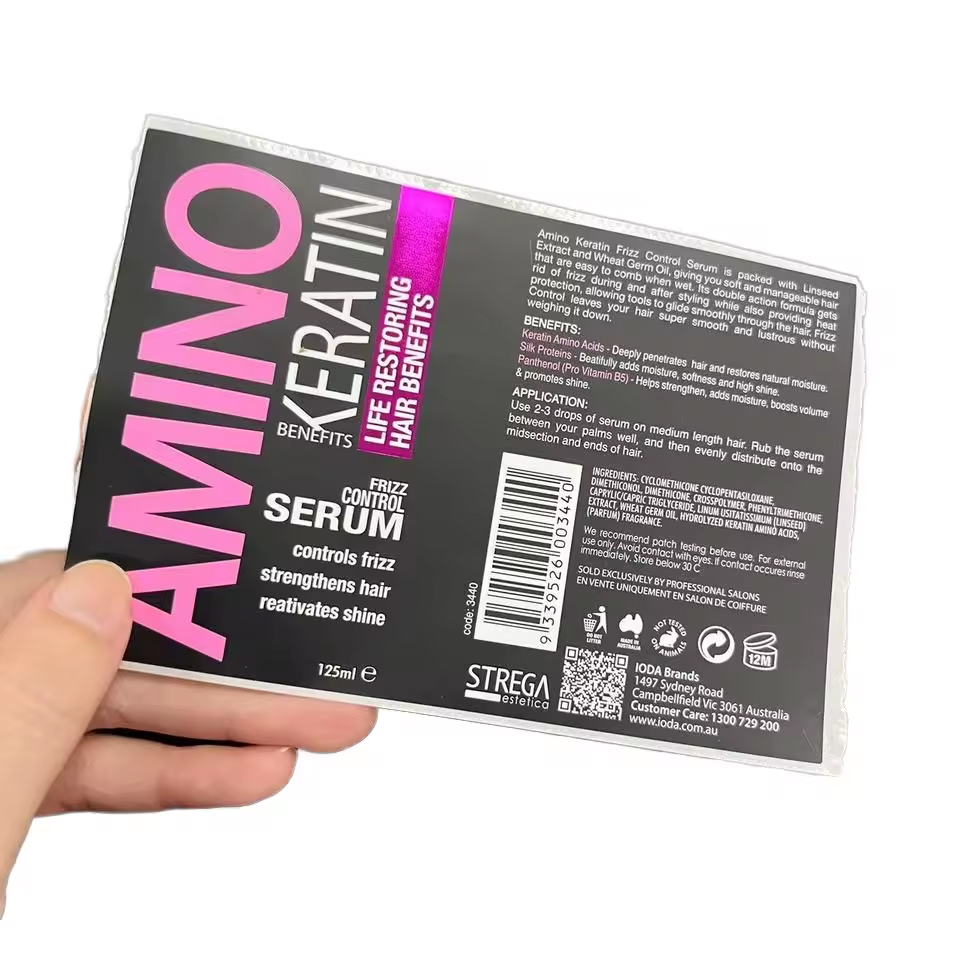 Waterproof Color Foil Stamping Embossed Raised Printed Spot UV Adhesive Custom Roll Label Vinyl Sticker for Lotion Bottles