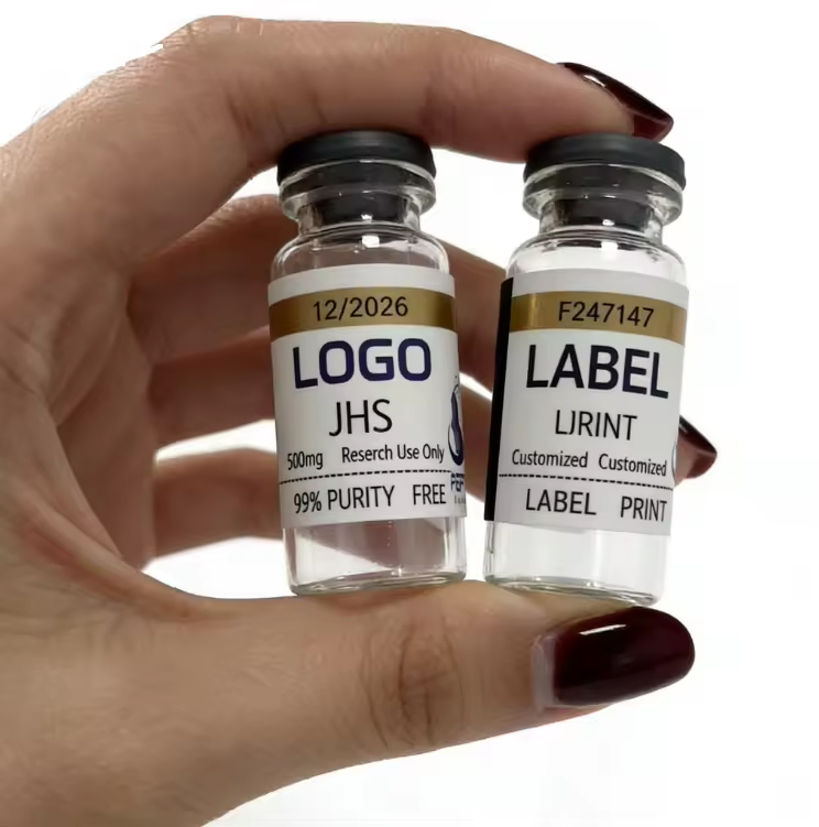 Custom Laboratory Vial 3ml 5 ml 7ml 10 ml Labels Vinyl Stickers for Vial Glass Bottle Bio Labels Vial-labels-peptide