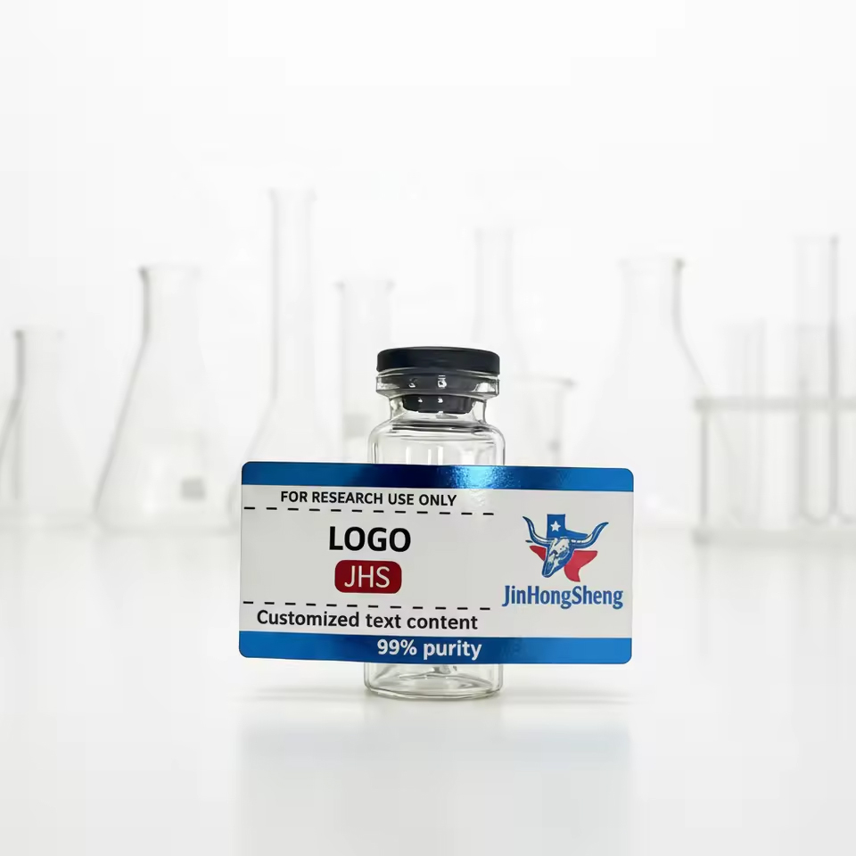 Custom logo Print Peptide Waterproof Stickers Spot UV Laser Holographic BOPP 3ml 5ml 7ml 10ml Vial Labels for Packaging