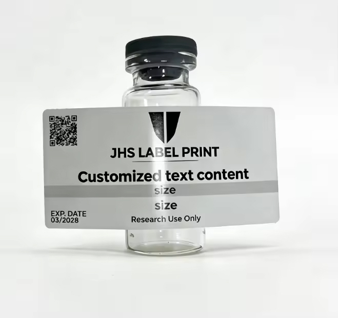 Peptide NAD+ GLP1 Custom 3ml 5ml10ml Bottle Adhesive Vial Labels Personalized Vial Vinyl Stickers Holographic