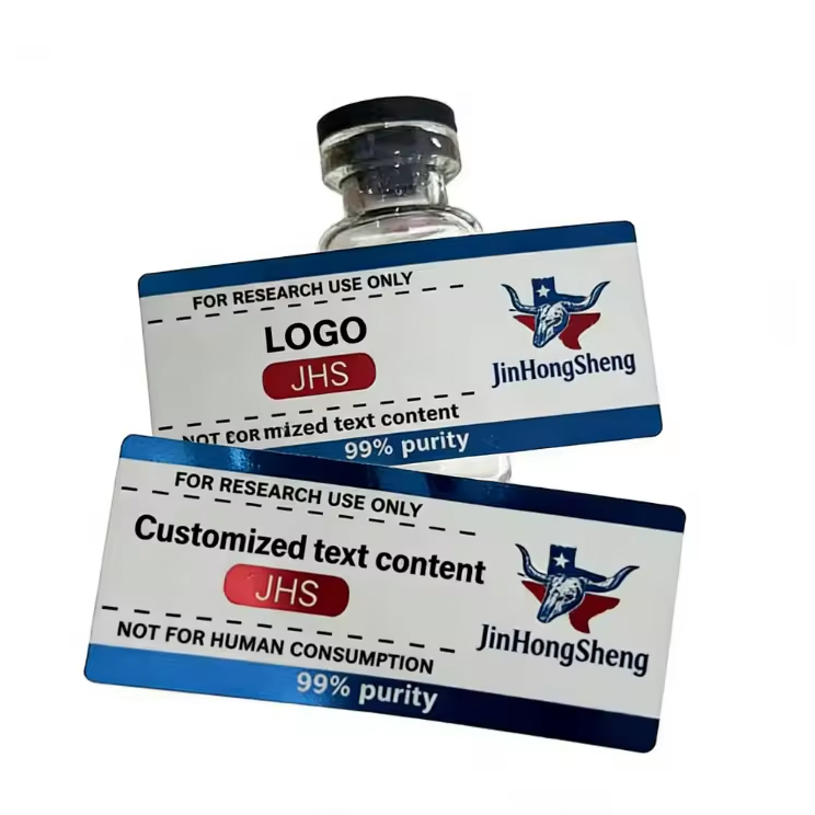 Peptide NAD+ GLP1 Custom 3ml 5ml10ml Bottle Adhesive Vial Labels Personalized Vial Vinyl Stickers Holographic