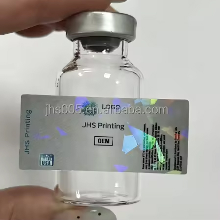 Waterproof Custom 3ml 5ml 7ml 10ml Labels Spot UV Bottle Stickers Cosmetic Vials Flat Packaging Vinyl Stickers