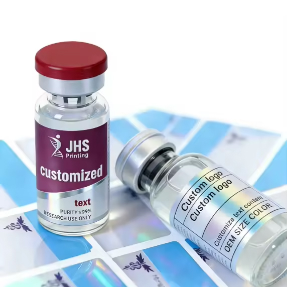 Sticker 3ml 5ml 10mlBottle Vial Label PET Self-Adhesive Logo Vinyl Cosmetic Peptide Packaging Labels Stickers