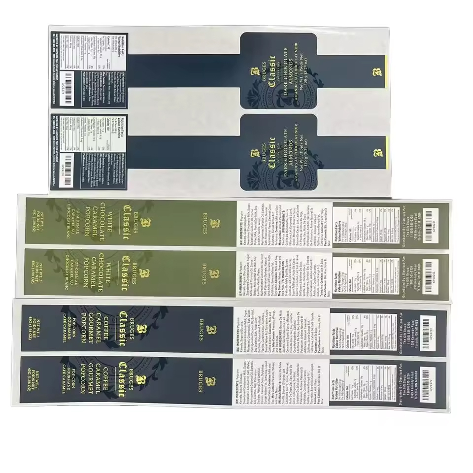 High-Tack Synthetic Paper Holographic Waterproof Gold Foil Embossed Raised Printed Spot UV Adhesive Labels Custom Roll Vinyl