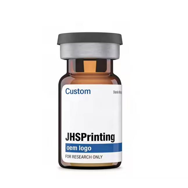 Custom PET 3ml 5ml 7ml 10ml Labels Spot UV Roll Stickers Vial Flat Packaging Vinyl Stickers Peptide Adhesiva