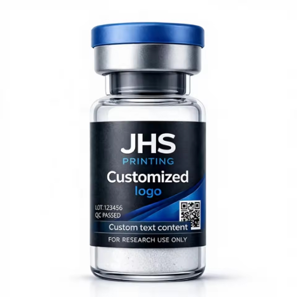 Round Spot UV 2ml 3ml 5ml 10ml Holographic Packaging Custom Glass Vial Labels Vinyl Stickers Pegatinas Etiqueta Adhesiva