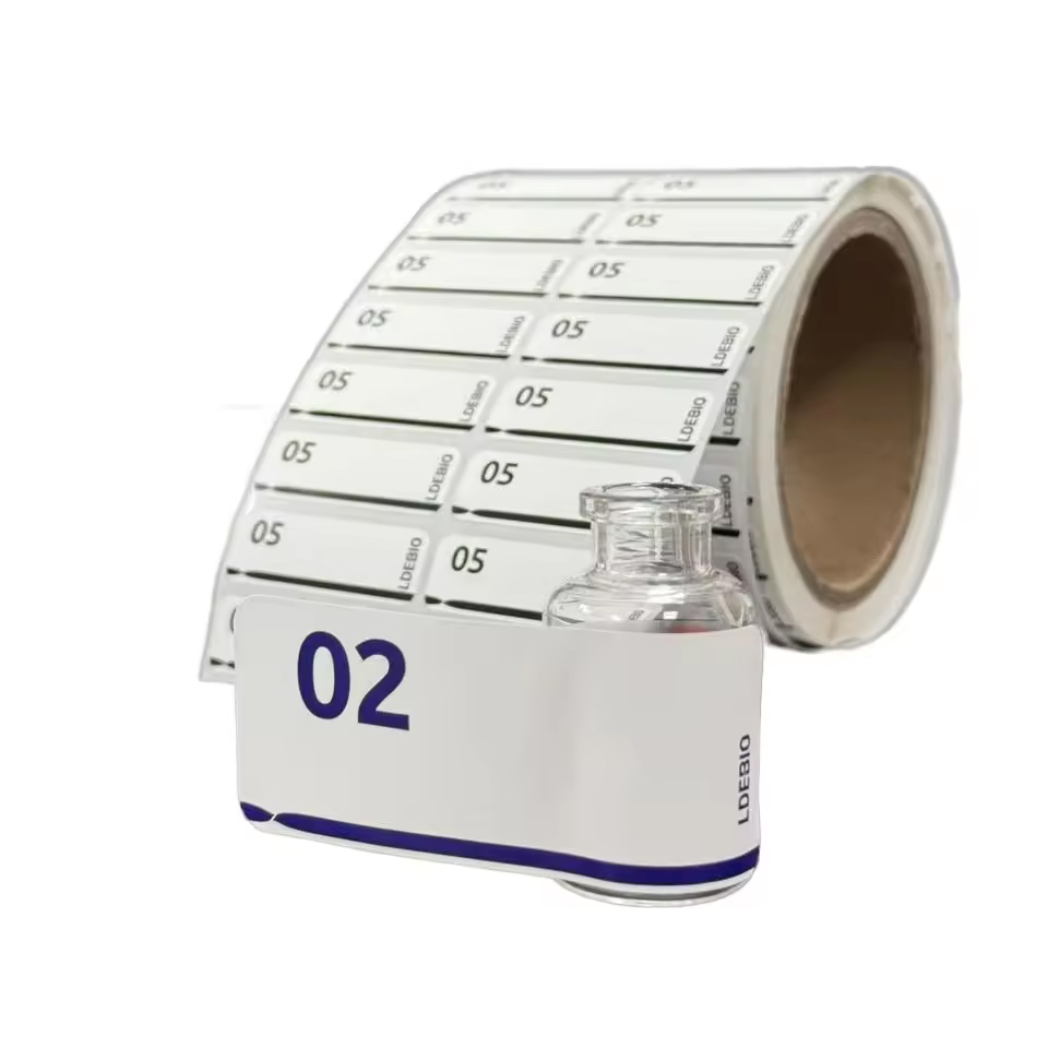 Easy to Tear Premium Pharma-Grade Holographic Adhesive Label Printing Nutrition Products Logo BOPP Stickers Syrup Bottle