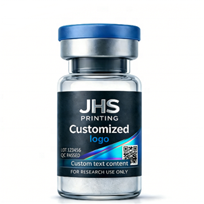 Custom 3 ml 5ml 10ml High-Tack Label Vial Vinyl Peptide Stickers Waterproof UV Printed Personalized Logo Oil Proof Holographic