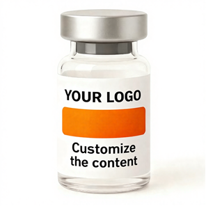 Holographic Peptide Labels Spot UV Double-side Printing Vial Bottle Stickers Pharmacy Vial Flat Packaging Vinyl