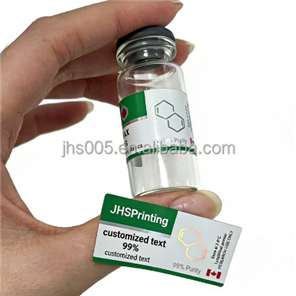Private Peptide PET 3ml 5ml 10ml Labels Peptide Stickers Personalized Vial Flat Packaging Spot UV Hologram Vinyl