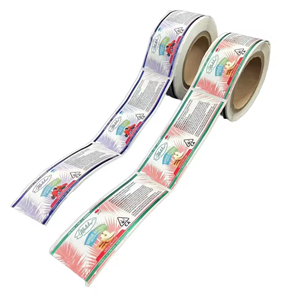 Holographic Liquid Waterproof Glossy Roll PET BOPP PVC PE Color Printed Adhesive Vinyl Sticker Labels