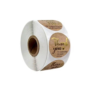 Matte Hot Foil Stamping Coated Film Embossed PET BOPP PVC PE Spot UV Adhesive Labels Custom Roll Label Logo Vinyl Sticker