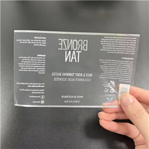 Custom Roll Label Logo Sticker Waterproof Clear Embossed PET BOPP PVC PE Spot UV Adhesive Holographic Hair Gel Lotion Bottle