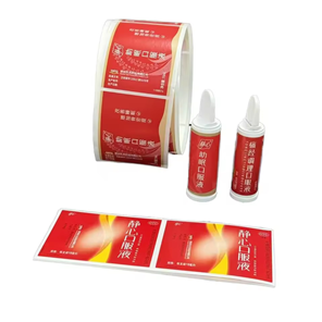Holographic Waterproof Oil Proof BOPP Stickers Glossy Liquid Peptide Bottle Labels Adhesive