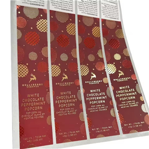 High-Tack Synthetic Paper Holographic Waterproof Gold Foil Embossed Raised Printed Spot UV Adhesive Labels Custom Roll Vinyl