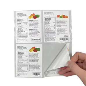 Custom Easy to Tear off Synthetic Paper Removable Embossed Raised Printed Spot UV Adhesive Roll Label Vinyl Sticker